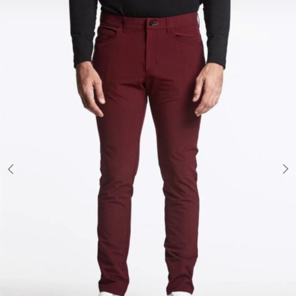 Public Rec Workday Technical Pant In Maroon Size 38/32 - Picture 2 of 16